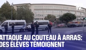 Attaque au couteau à Arras: les élèves du lycée et leurs parents témoignent pour BFMTV