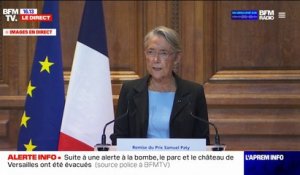 Attaque au couteau à Arras: Élisabeth Borne rend hommage à Dominique Bernard "tombé en ayant permis de sauver de nombreuses vies"