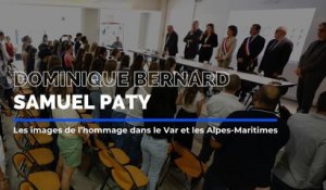 L'hommage à Samuel Paty et Dominique Bernard dans le Var et les Alpes-Maritimes