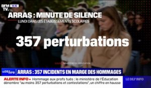 Hommage aux professeurs tués: le ministère de l'Éducation nationale dénombre "au moins 357 perturbations", selon un nouveau bilan