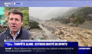 Tempête Aline: Christian Estrosi souhaite réfléchir à des "travaux" pour une meilleure "résilience" dans les vallées de la Vésubie et de la Tinée