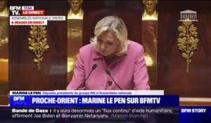 Proche-Orient: "Ces attaques sont un crime contre les hommes et un crime contre la paix", dénonce Marine Le Pen