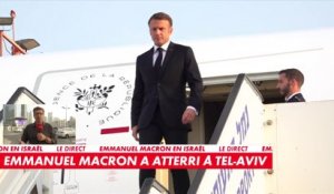 Emmanuel Macron a atterri à Tel-Aviv