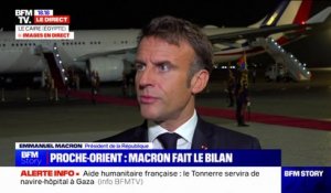 Emmanuel Macron: "Nous avons une responsabilité collective pour prendre en compte la situation humanitaire des populations [de Gaza]"