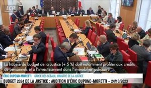 Audition à l'Assemblée nationale - Budget de la Justice : audition d'Éric Dupond Moretti à l'Assemblée nationale