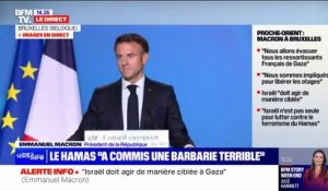 Israël/ Gaza: "Le Hamas a commis une barbarie terrible" affirme Emmanuel Macron