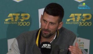 Rolex Paris Masters 2023 - Novak Djokovic : "Je suis très fier que Rafael Nadal mon plus grand rival dise cela qu'il n'y ait plus de débat"