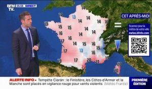 Des précipitations arrivent par le Nord-Ouest avec quelques rafales de vent, et des températures comprises entre 13°C et 22°C...La météo de ce mercredi 1er novembre