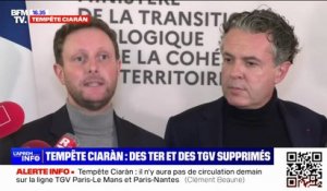 Tempête Ciarán: "Il n'y aura pas de circulation demain sur la ligne TGV Paris-Le Mans et Paris-Nantes", annonce Clément Beaune