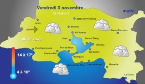 Météo de ce vendredi 3 novembre : sortez couverts!