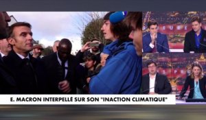 «Merci pour l'avenir avec l'inaction climatique que vous nous proposez !», un jeune interpelle Emmanuel Macron