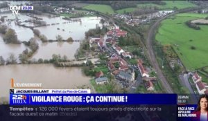 Crues dans le Pas-de-Calais: "Près de 60 communes sont impactées par les iondations", annonce le préfet Jacques Billant