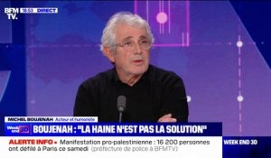 Israël-Palestine: le comédien Michel Boujenah exprime son souhait de voir "deux États, l'un à côté de l'autre, qui vivront dans la paix"