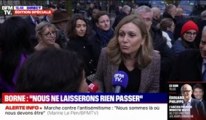 Marche contre l'antisémitisme: "On est tellement heureux et rassurés que les Français aient répondu présents", affirme Yaël Braun-Pivet