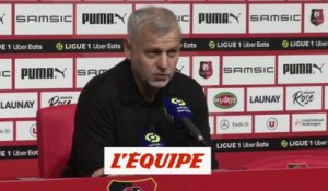 Genesio : «Le carton rouge est justifié» - Foot - L1 - Rennes