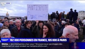 Marche contre l'antisémitisme: 182.000 personnes mobilisées à travers la France