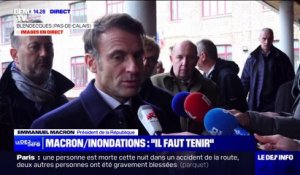 Emmanuel Macron dans le Pas-de-Calais: "Je veux apporter le soutien de la Nation dans cette situation qui continue d'être difficile"