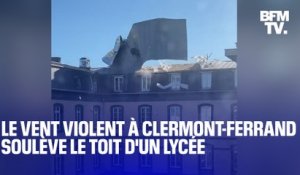 Frederico: le toit d'un lycée soulevé par le vent violent qui touche Clermont-Ferrand