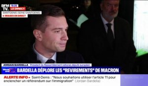 Rencontre entre Emmanuel Macron et les chefs de parti: "À chaque fois que j'ai l'occasion de m'exprimer et de représenter les Français, je le fais", déclare Jordan Bardella (RN)