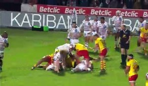 TOP 14 - Essai de Mathieu ACEBES (USAP) - Union Bordeaux Bègles - USA Perpignan