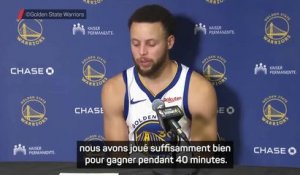 Warriors - Curry : "C'est une pilule difficile à avaler"