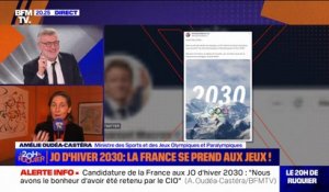 Jeux Olympiques d'hiver 2030: "On sera prêt", affirme la ministre des Sports, Amélie Oudéa-Castéra