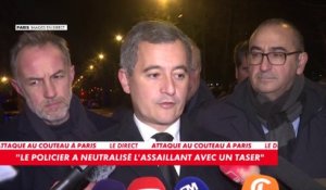 Le ministre de l'Intérieur Gérald Darmanin revient sur l'attaque au couteau ce samedi soir à Paris.