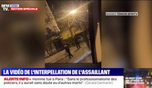Attaque au couteau à Paris: les images de l'interpellation de l'assaillant