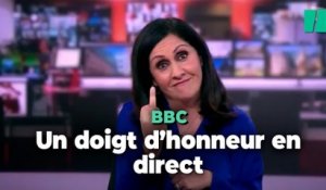 Une présentatrice de la BBC s’excuse après un doigt d’honneur en direct