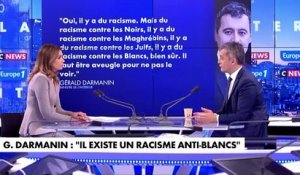 Racisme anti-blanc : «Ne pas dire qu'il existe, c'est ne pas dire la vérité», juge Gérald Darmanin