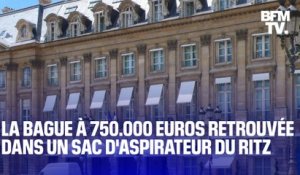 Une bague d'une valeur de 750.000 euros, disparue au Ritz, retrouvée dans le sac d'un aspirateur