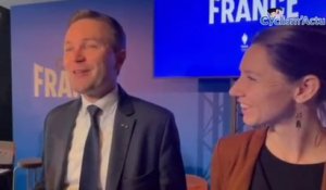 Jeux Olympiques - Paris 2024 - David Lappartient (CNOSF) et Marie Amélie Le Fur (CSPF) et le concept du Club France à la Villette lors des JO de Paris 2024