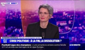 Rejet du projet de loi immigration: Sandrine Rousseau trouve "indécents" les propos d'Élisabeth Borne sur "une union sacrée" entre la NUPES et l'extrême droite