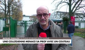 Rennes : une collégienne de 12 ans menace sa professeure avec un couteau