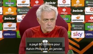 Transferts - Mourinho : “Man City a payé 80 millions pour Philips et veut le changer en janvier. Notre réalité est différente”