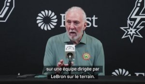 Spurs - Popovich : “Difficile de prendre 20 points sur une équipe dirigée par LeBron”