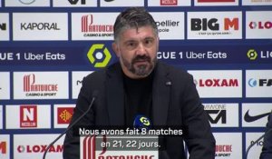 17e j. - Gattuso regrette un manque de “génie” et de “fraîcheur”