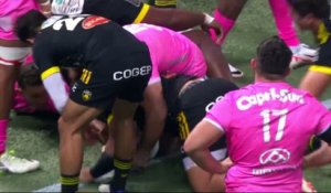 TOP 14 - Essai de Tolu LATU (SR) - Stade Français Paris - Stade Rochelais