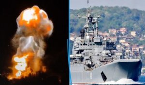 Crimée : l'impressionnante destruction du navire russe Novocherkassk, bombardé par l'Ukraine