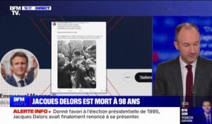 Emmanuel Macron réagit au décès de Jacques Delors: "Son engagement, son idéal et sa droiture nous inspireront toujours"