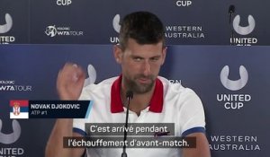 United Cup - Djokovic sur son poignet : "Sans doute pas un souci majeur"