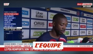 Dembele (PSG) « On a eu de bonnes séquences » - Foot - Trophée des champions