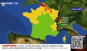Le Pas-de-Calais reste en vigilance rouge tandis que l’Aisne, les Ardennes, le Nord, et la Meuse sont en vigilance orange crues