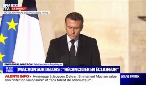 Emmanuel Macron, sur Jacques Delors: "Il puise en sa fille, Martine, sa fierté"