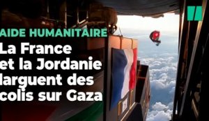 La France et la Jordanie larguent sept tonnes d’aides humanitaires sur Gaza