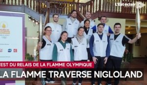 Le relais test de la flamme olympique traverse Nigloland