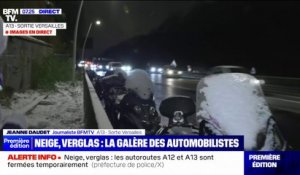 Neige: certains motards ont abandonné leur véhicule sur le bord de l'A13