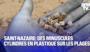 TANGUY DE BFM - Des minuscules cylindres en plastique sur les plages de Saint-Nazaire