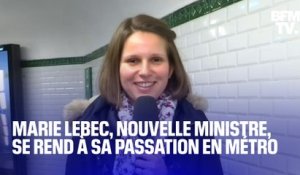 La nouvelle ministre Marie Lebec se rend à sa passation de pouvoir en métro, avant d'aller à l'Élysée en voiture