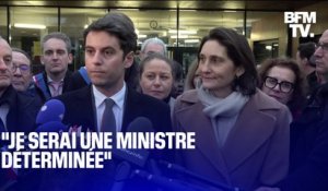 Gabriel Attal et Amélie Oudéa-Castéra s'expriment après avoir visité un collège dans les Yvelines